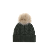 Moncler Grenoble Green Fleece Wool Beanie